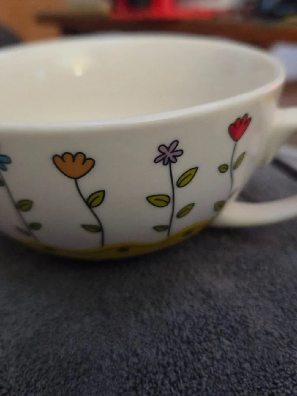 sweet little teapot and cup for one whirley twirley design burton